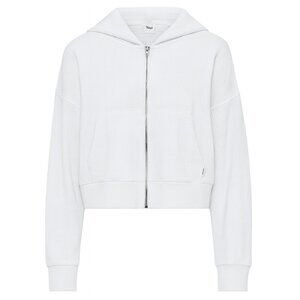 Aritzia TNA Cropped Waffle Zip Hoodie